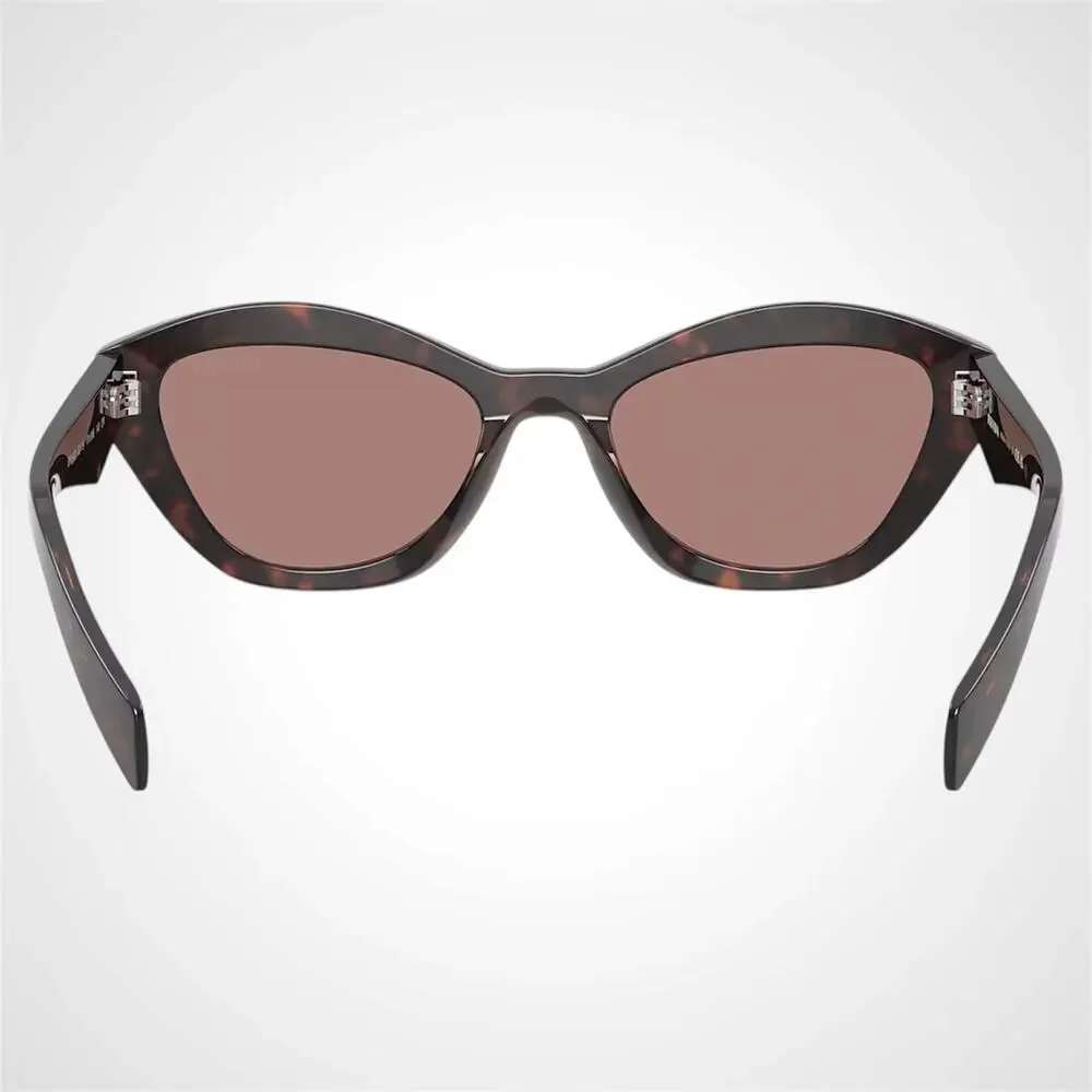 New PRADA Sunglasses Brown Root Tortoise Butterfly Brown Lens - Picture 4 of 6